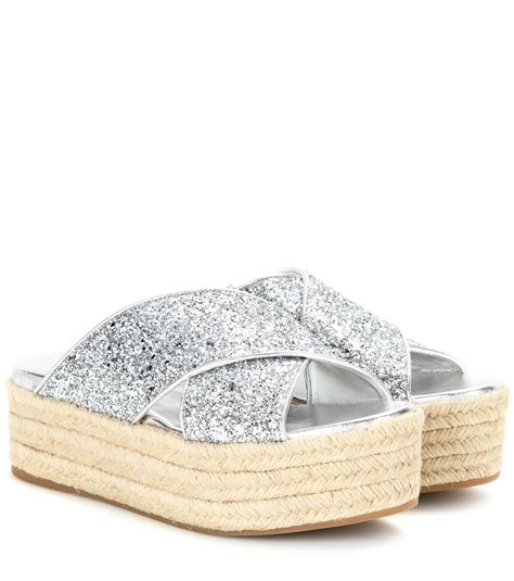 miu miu glitter shoes price|Silver Glitter Sandals .